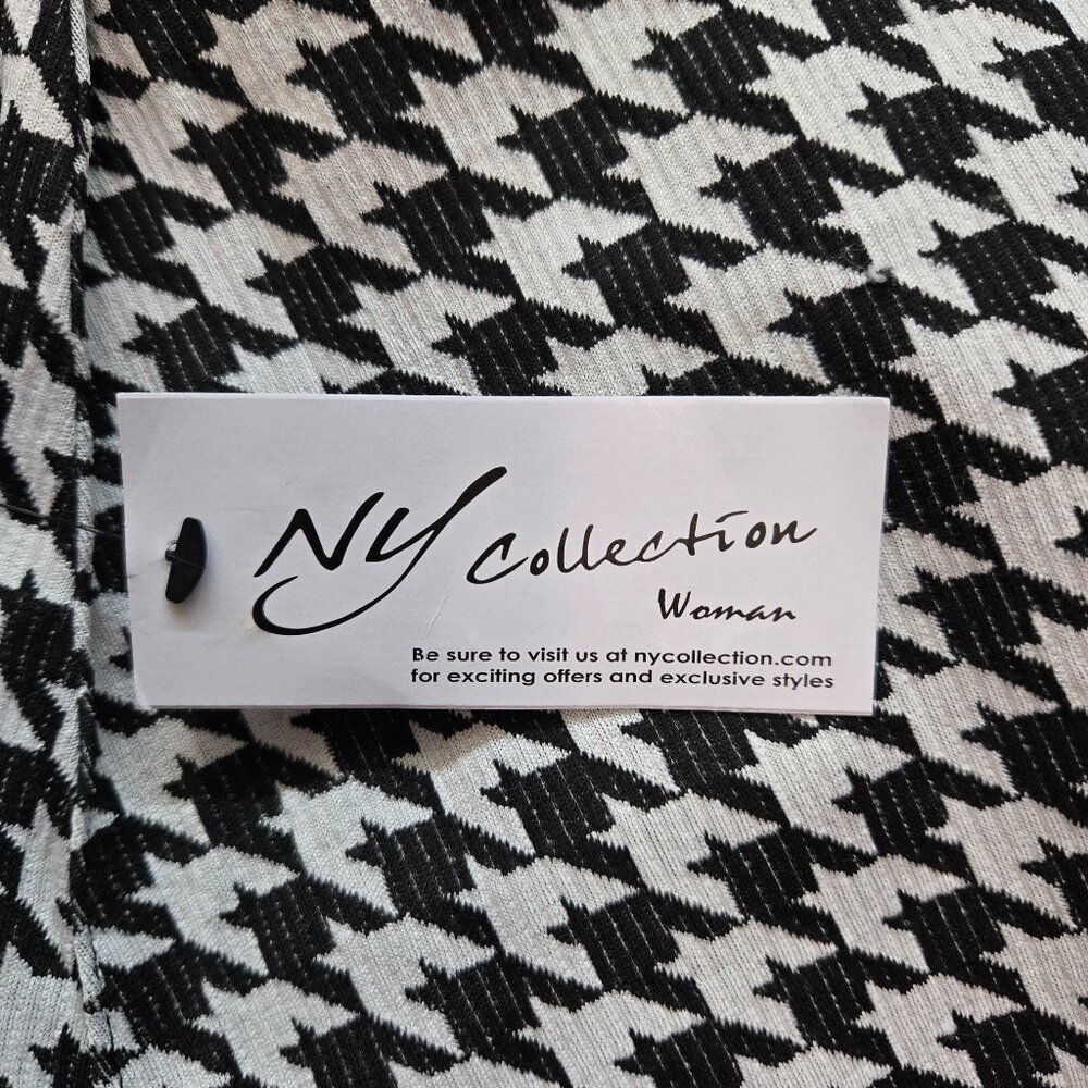 NY Collection Woman* Black & White Open-Front Cardigan Long Sleeve* Size: 2X - Picture 8 of 10